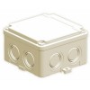 Коробка распаячная облегченного типа 6 гермовводов  100х100х45мм (Белая.) 