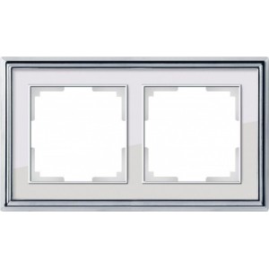 Werkel  Palacio Classic   WL17 -Frame -01 рамка на 2 поста (хром/белый)