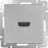 Werkel   WL09-HDMI-CP  Накладка для HDMI розетки серебряный рифленый