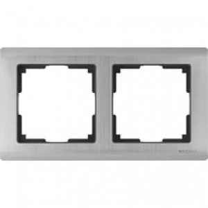 Werkel Metallic   WL02 -Frame -02 рамка на 2 постa (Глянцевый никель )